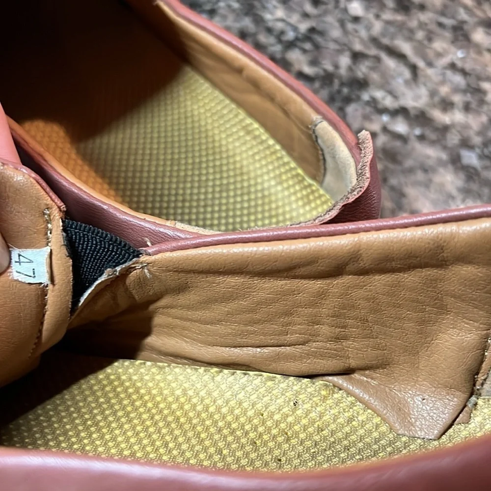 Caoutcholic leather driving European loafer 47